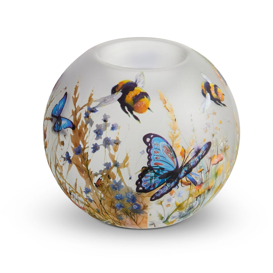 4" Summer Garden Tea Light Holder