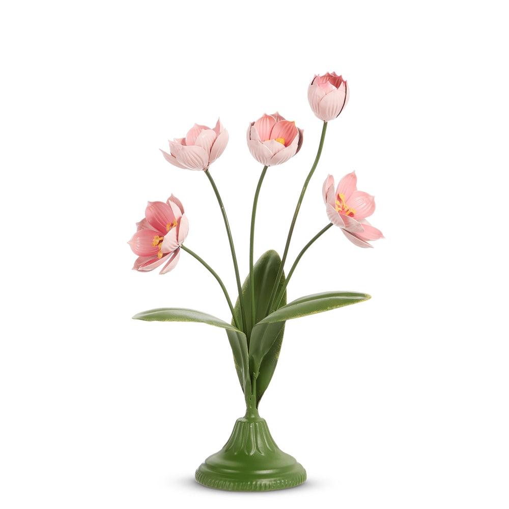 12.5" Pink Crocus Sculpture