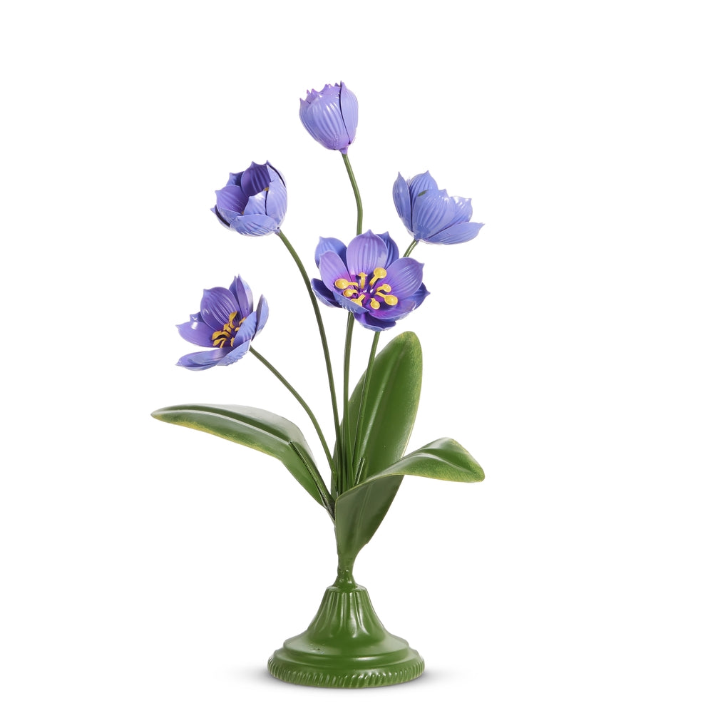 12.5" Purple Crocus Sculpture