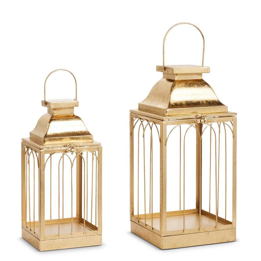 16.5" Gold Lanterns