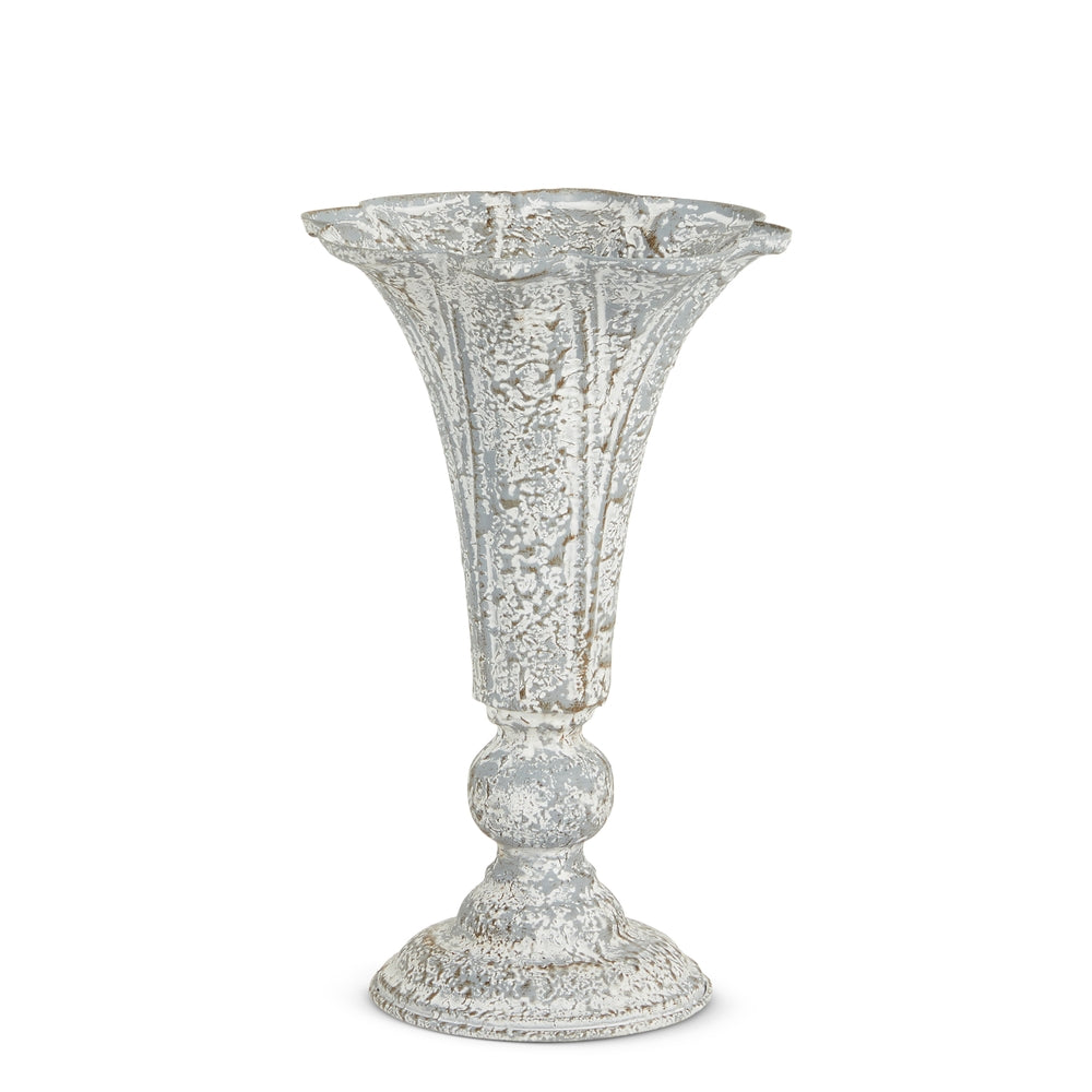10" Galvanized Fluted Vase