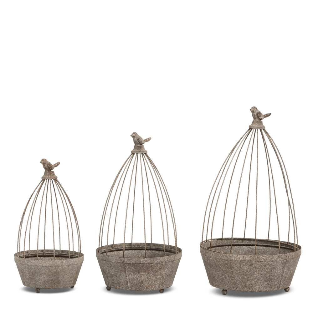 17" Bird Trellis Decor