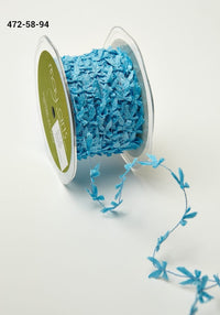 5/8 Inch Mini Paper Bows on Wired String Cord Ribbon – 472-58-94 Turquoise