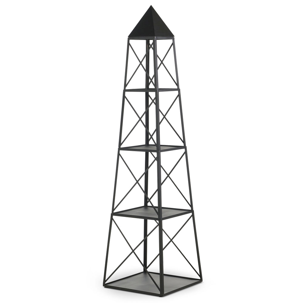 78" Black Stackable Obelisk