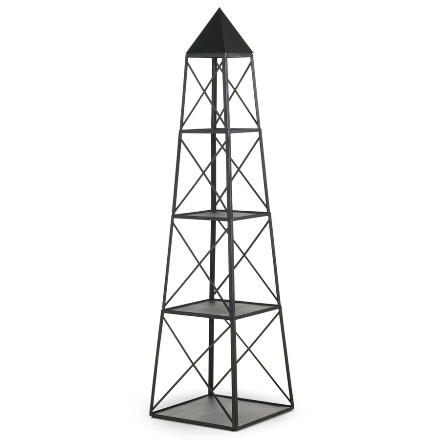 78" Black Stackable Obelisk