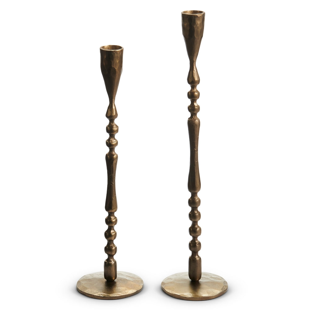 13" Antique Brass Candlesticks