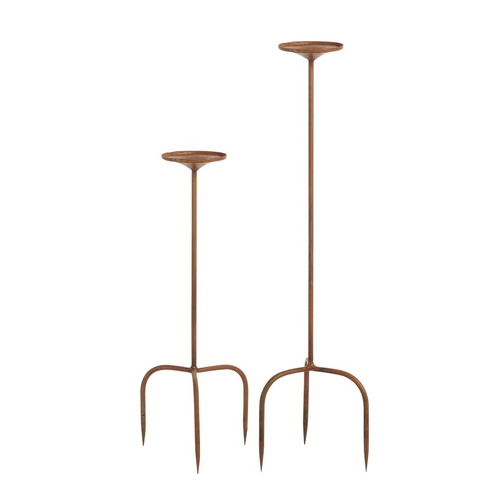 24.5" Rustic Candlestick Garden Stake