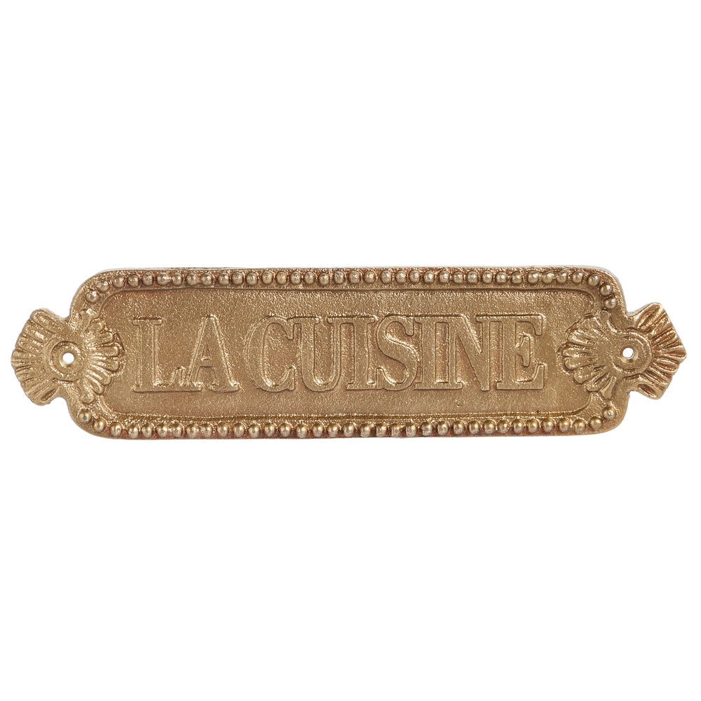 10" Gold La Cuisine Sign