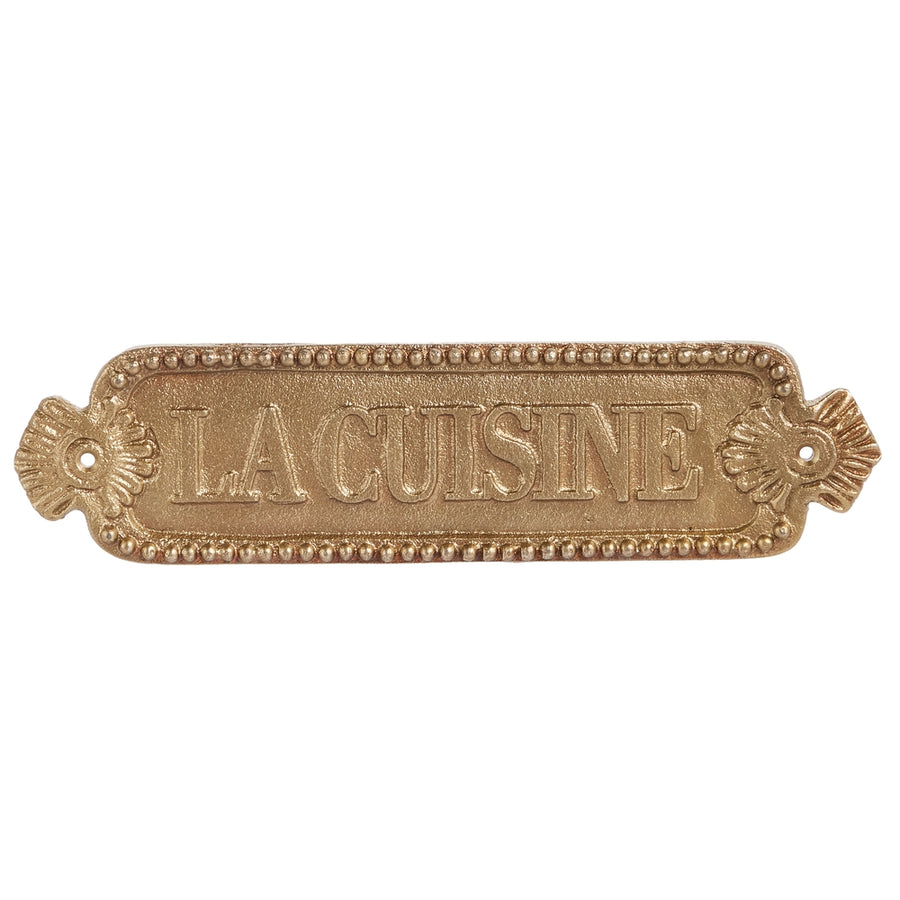 10" Gold La Cuisine Sign