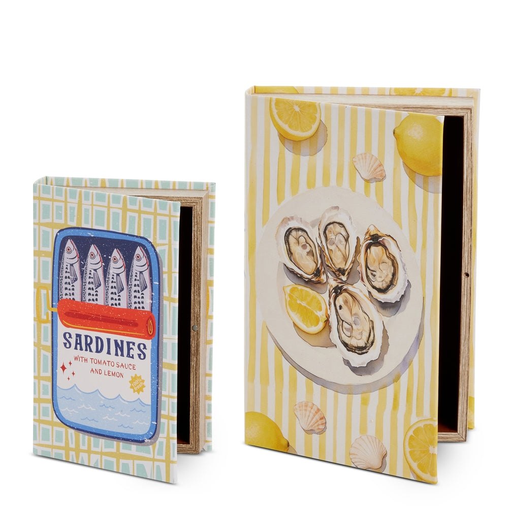 13" Seaside Tableset Faux Book Boxes