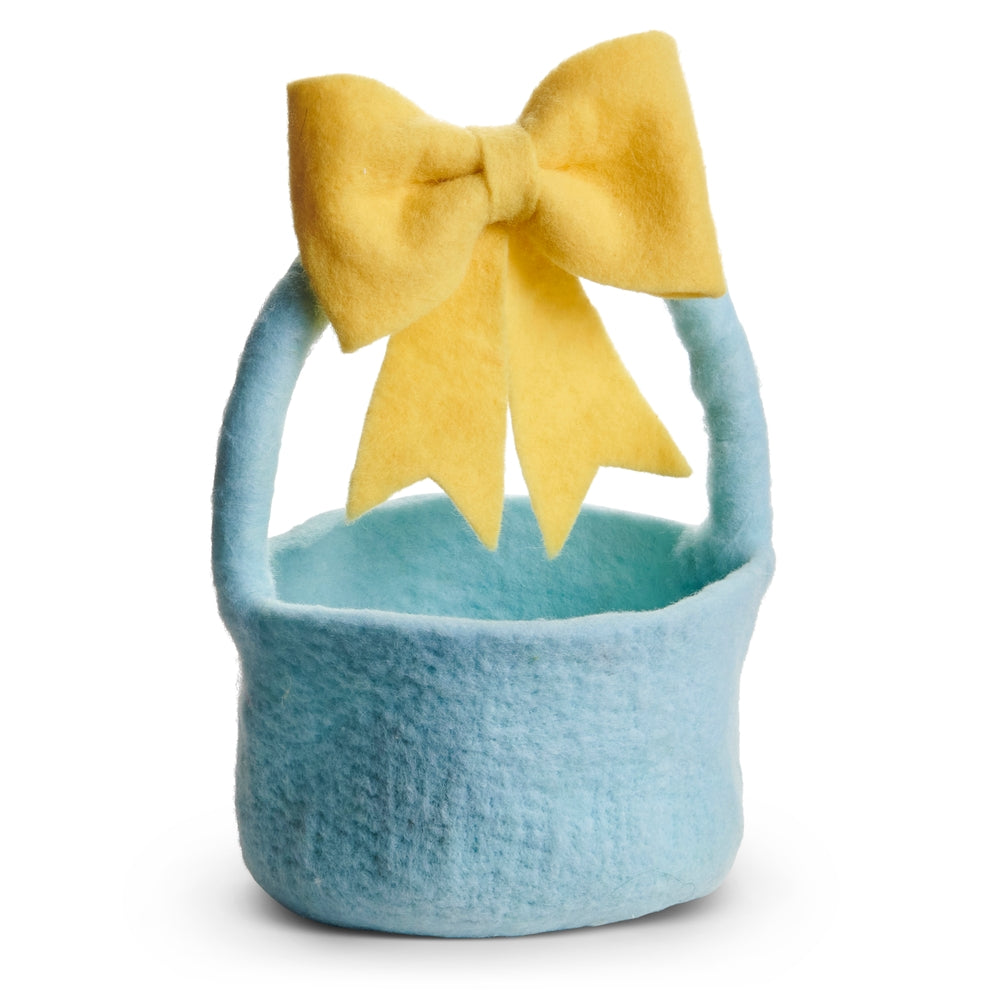 10" Blue Easter Basket with Bow