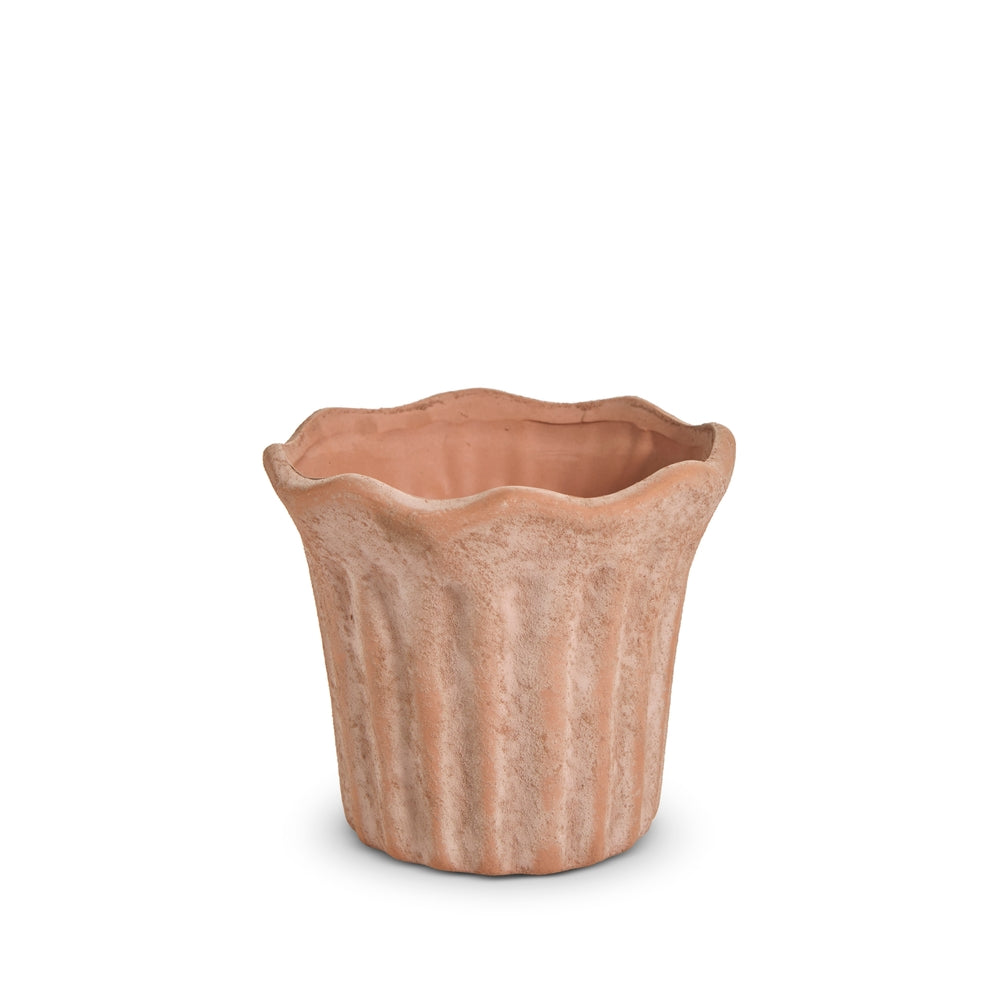5.5" Ruffled Terrcotta Pot