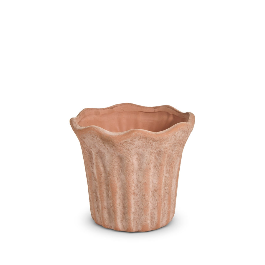 5.5" Ruffled Terrcotta Pot