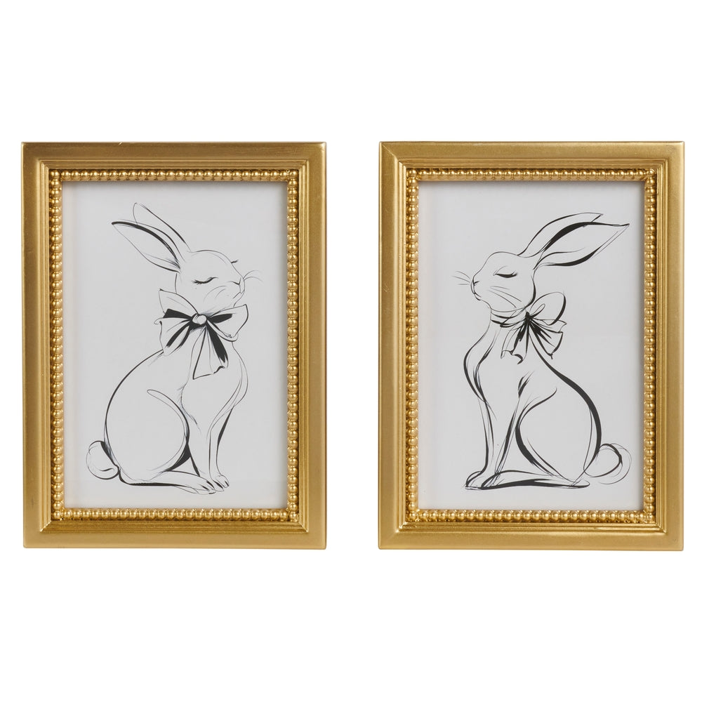10" Bunny Portraits Wall Art