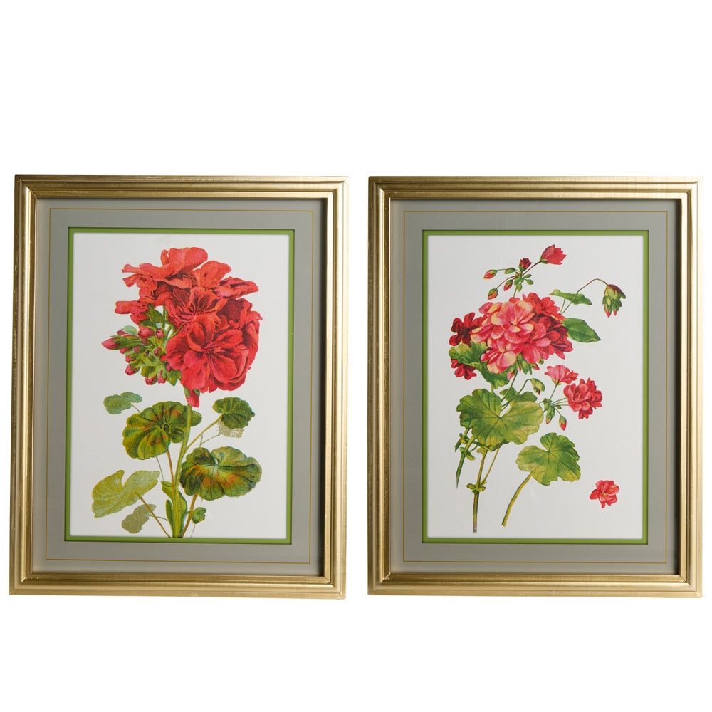 22" Vintage Geranium Garden Wall Art