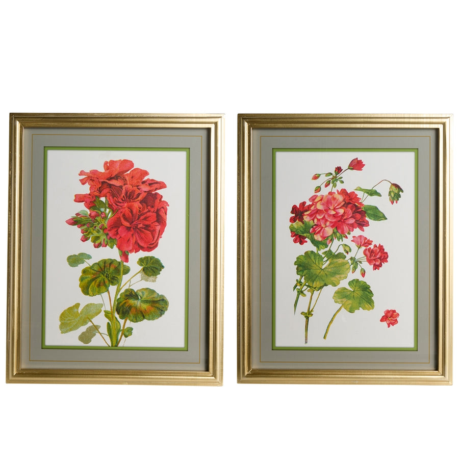 22" Vintage Geranium Garden Wall Art
