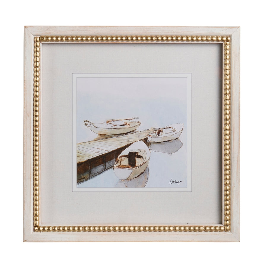 13.75" Peaceful Rowboats Wall Art