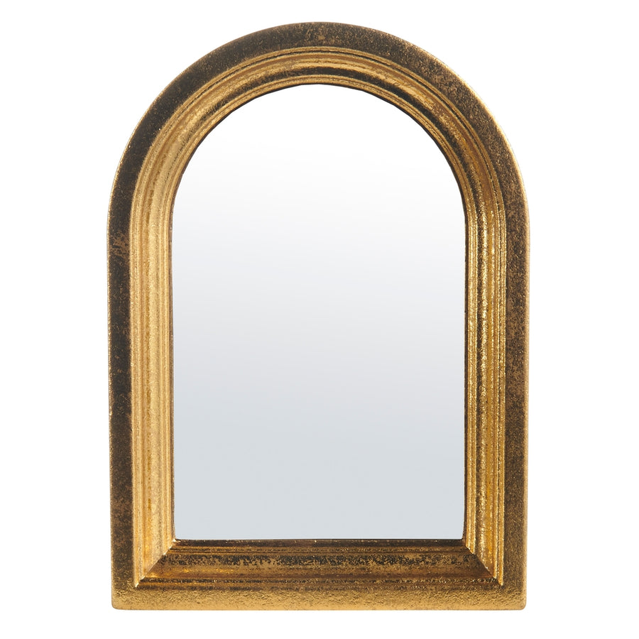 6.75" Gold Arched Mirror