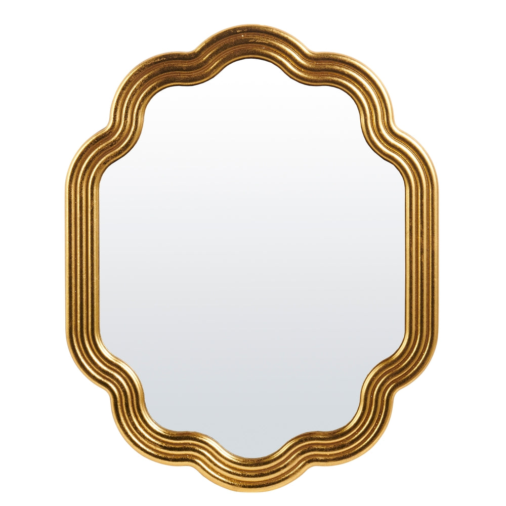 20" Gold Waved Frame Mirror