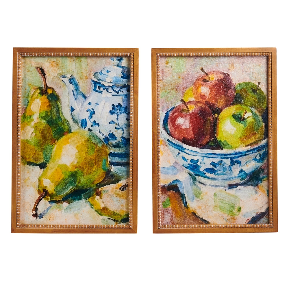 22" Apple and Pear Wall Art