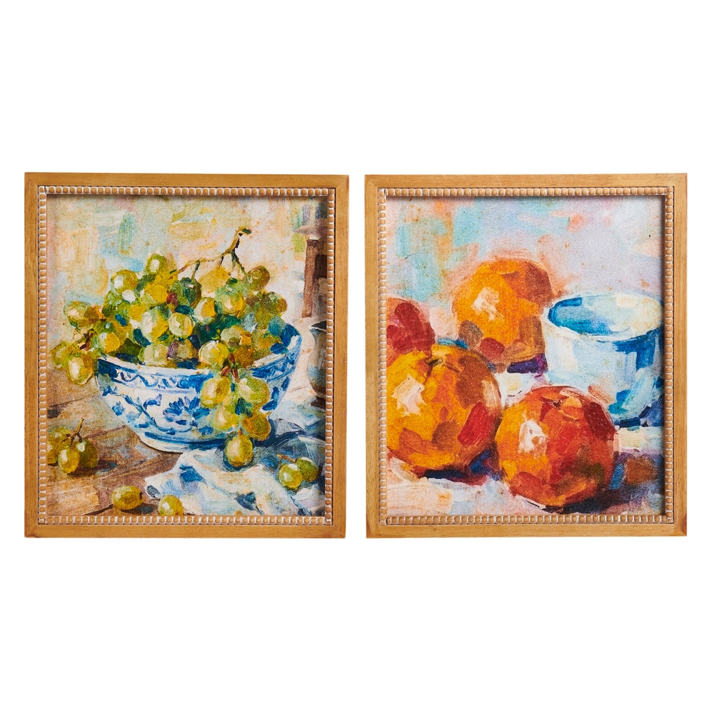 17" Grape and Orange Wall Art