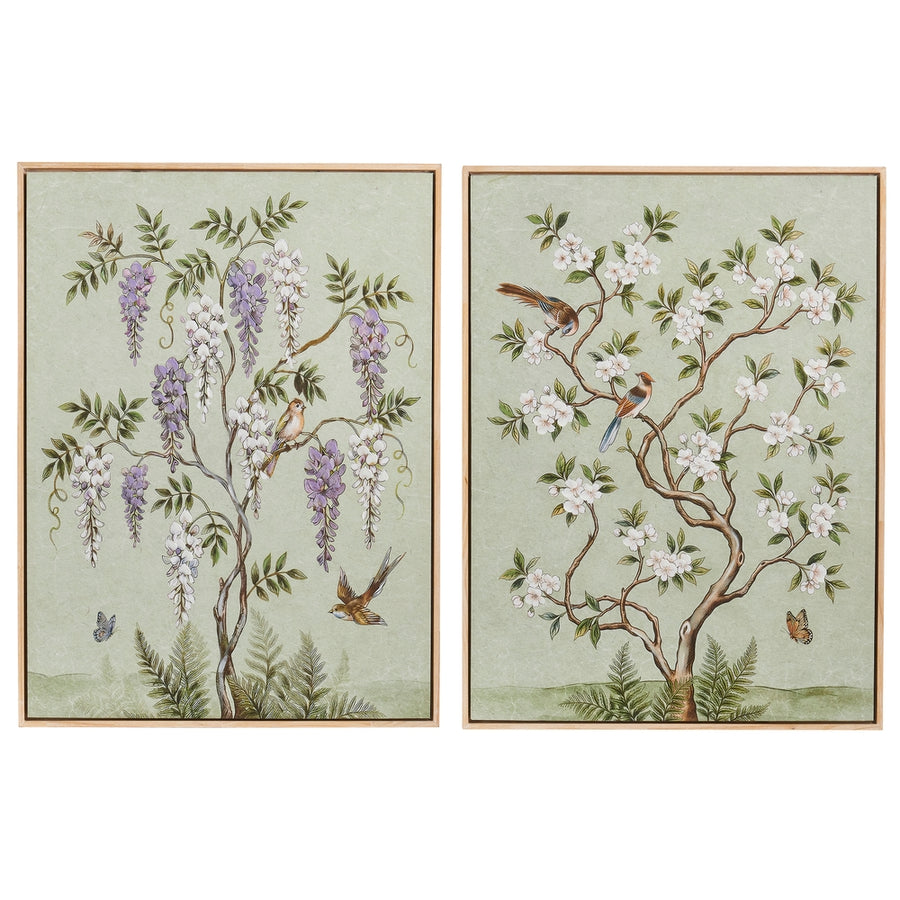 31.5" Green Flower Tree Wall Art