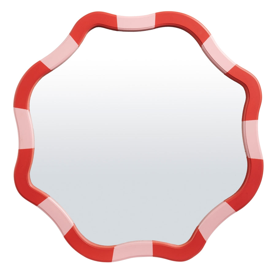 21" Pink Striped Mirror