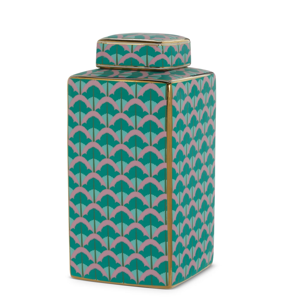 12" Palm Shell Decorative Jar