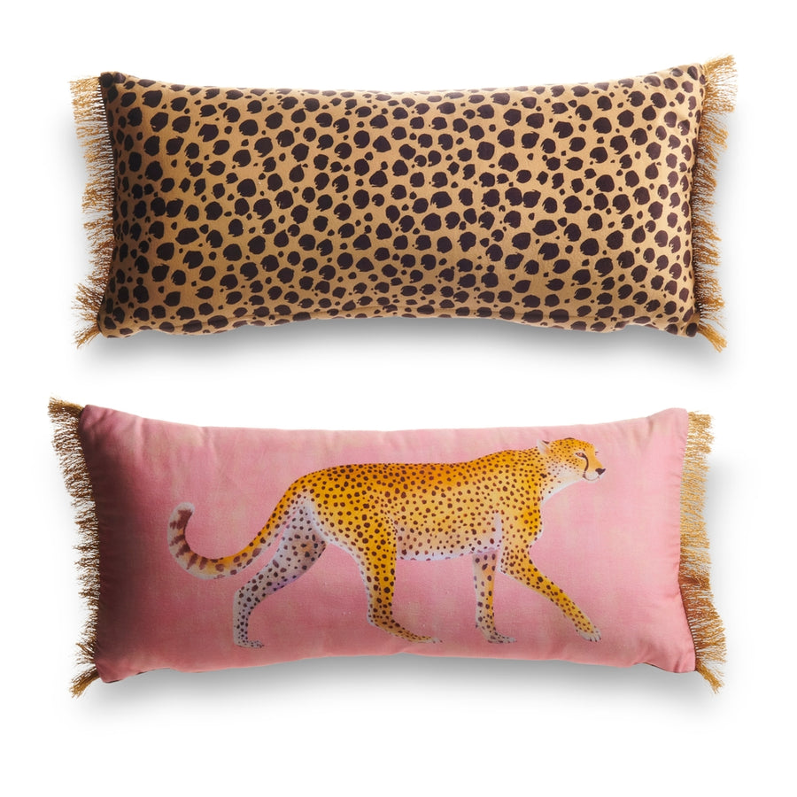 23" Cheetah Lumbar Pillow