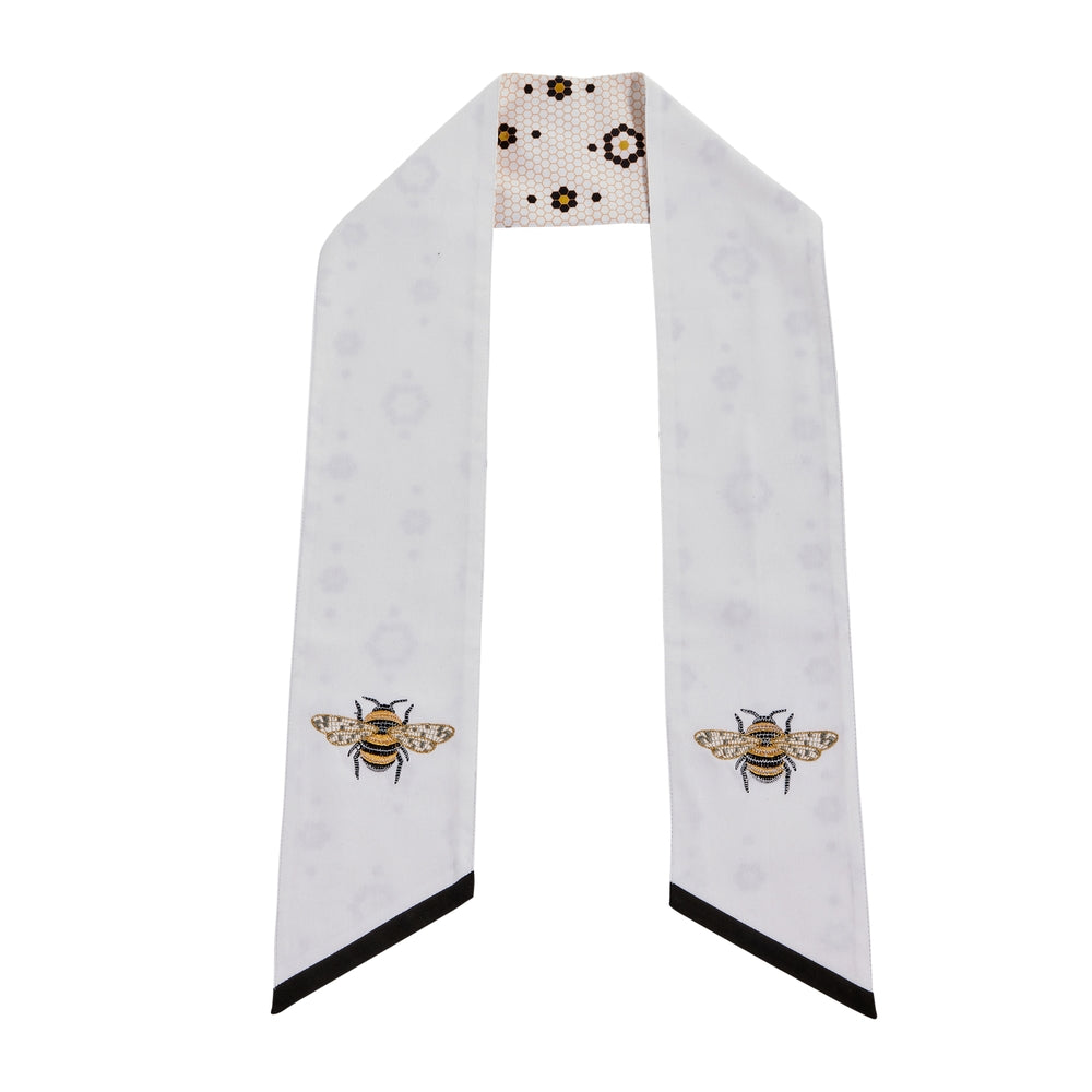 60" Mosaic Tile Bee Wreath Sash