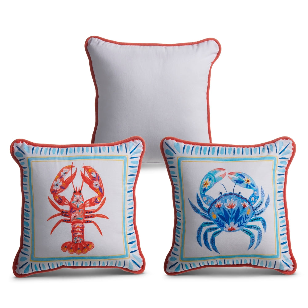14" Summer Shellfish Pillow