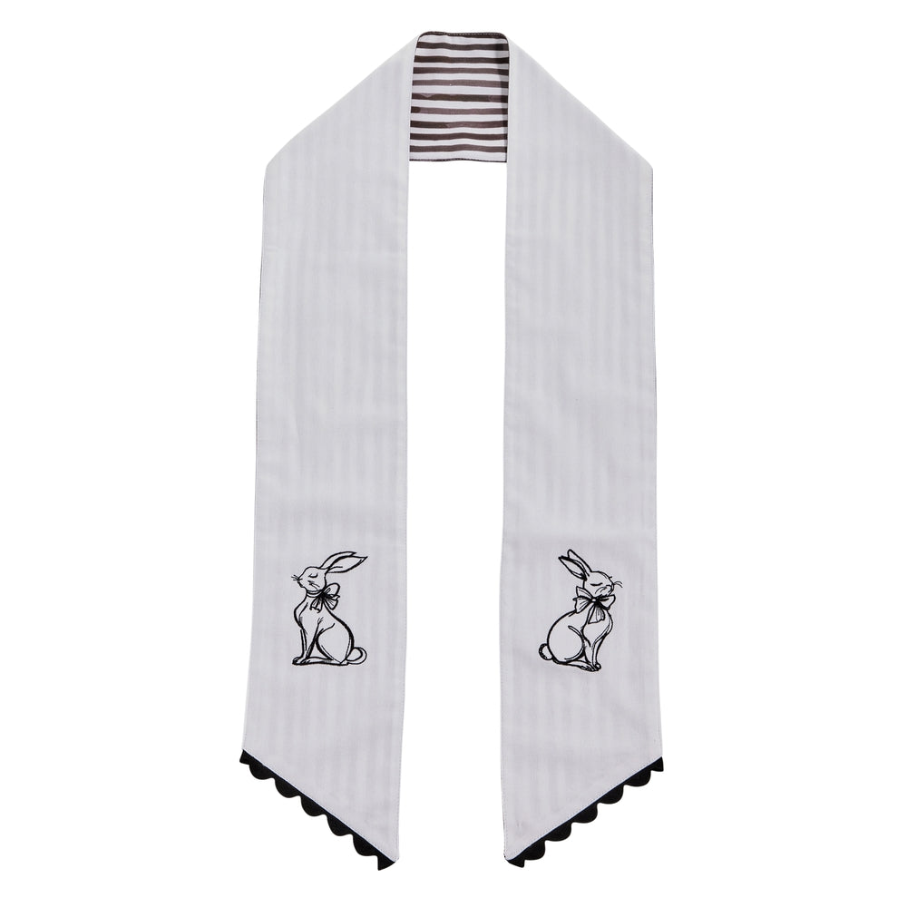 60" Bunny Portrait Wreath Sash