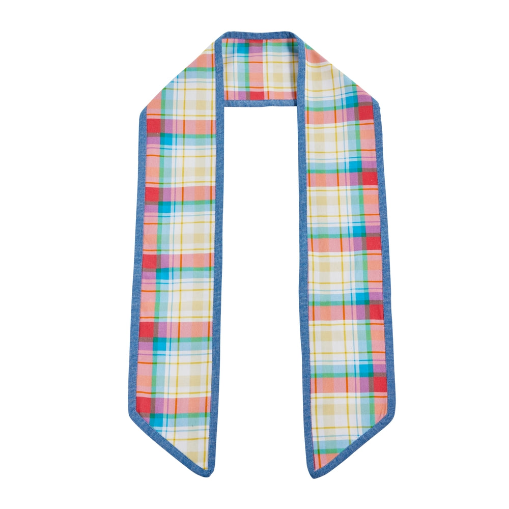 60" Madras Plaid Wreath Sash