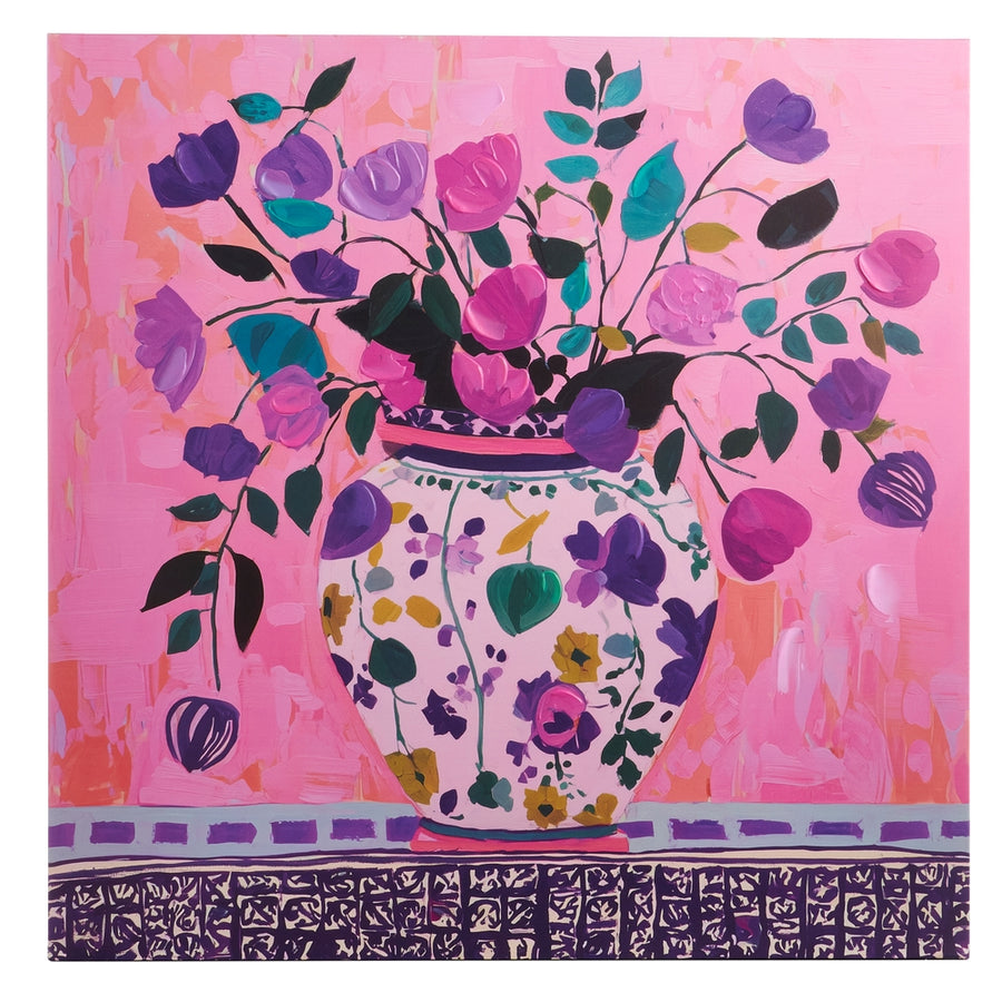 23.75" Petals Against Blush Wall Art