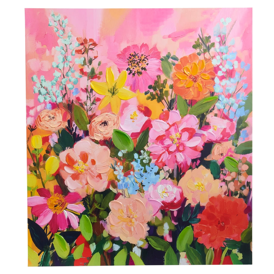 31.25" Bright Floral Bouquet Wall Art
