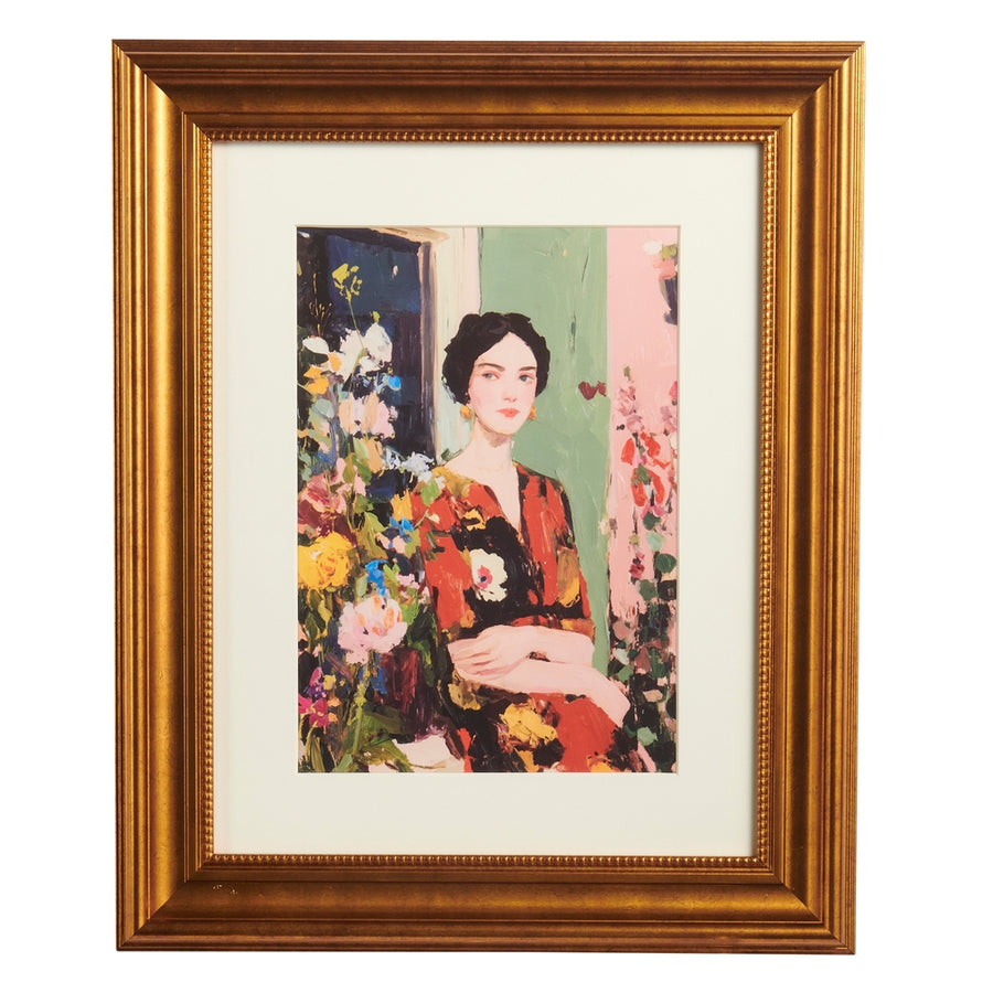 14.25" Lady in Waiting Framed Wall Art