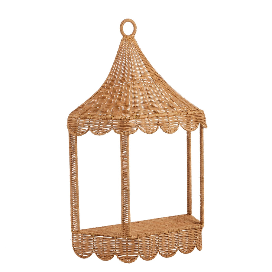24" Woven Pagoda Wall Shelf