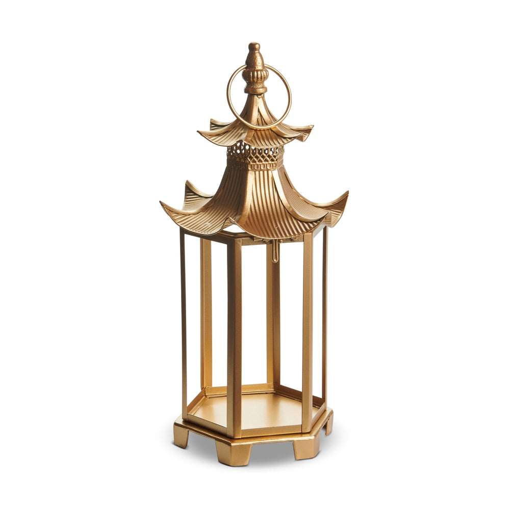 14" Gold Pagoda Lantern