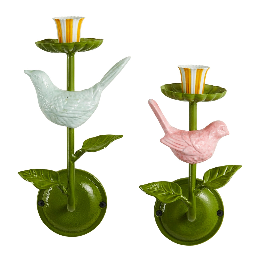 12" Whimsical Bird Candle Sconce