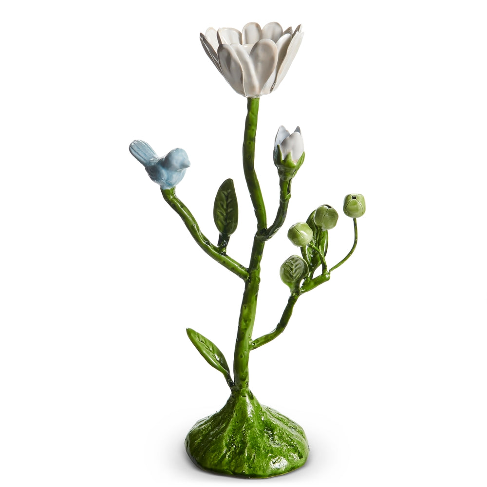 12" Whimsical Bird Candlestick
