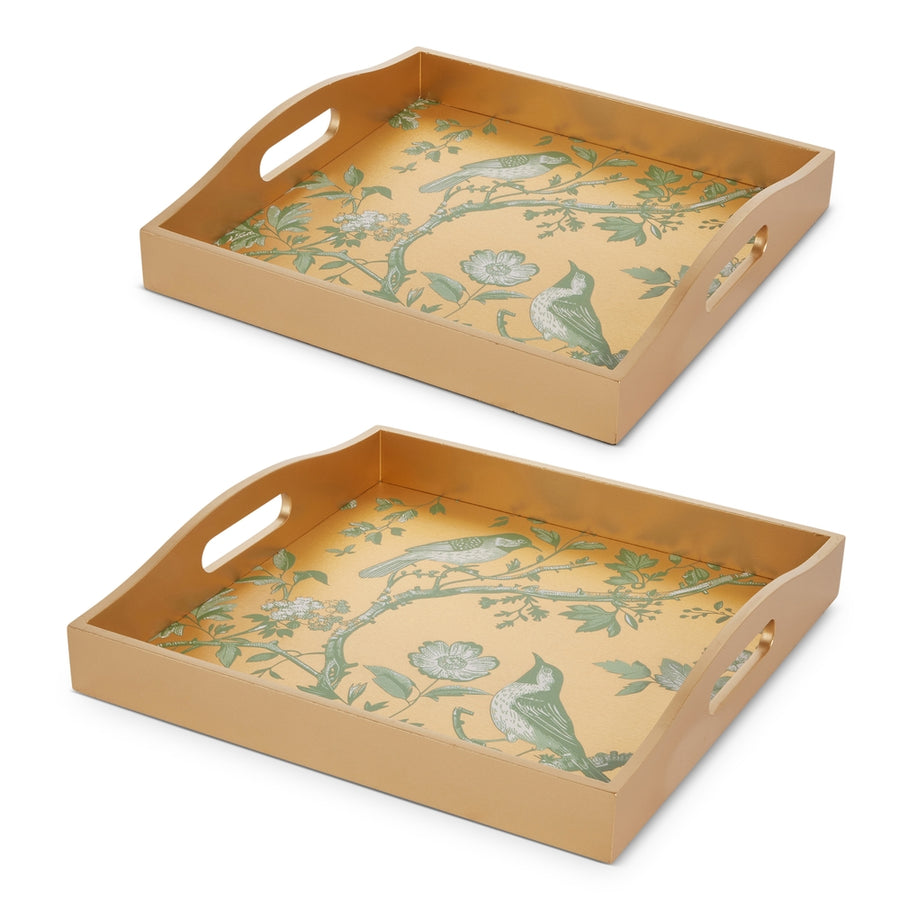15.75" Golden Songbird Trays