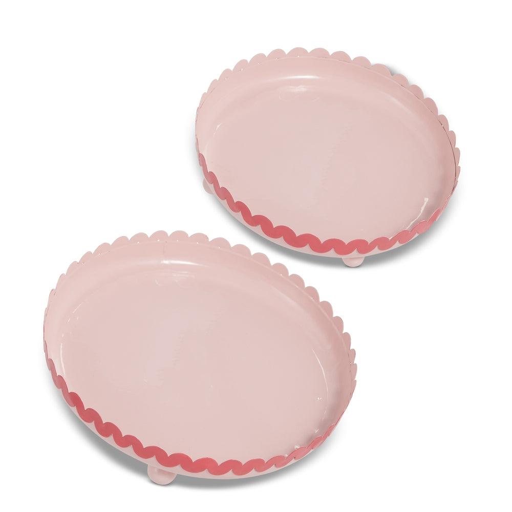 10.75" Scalloped Colorful Trays