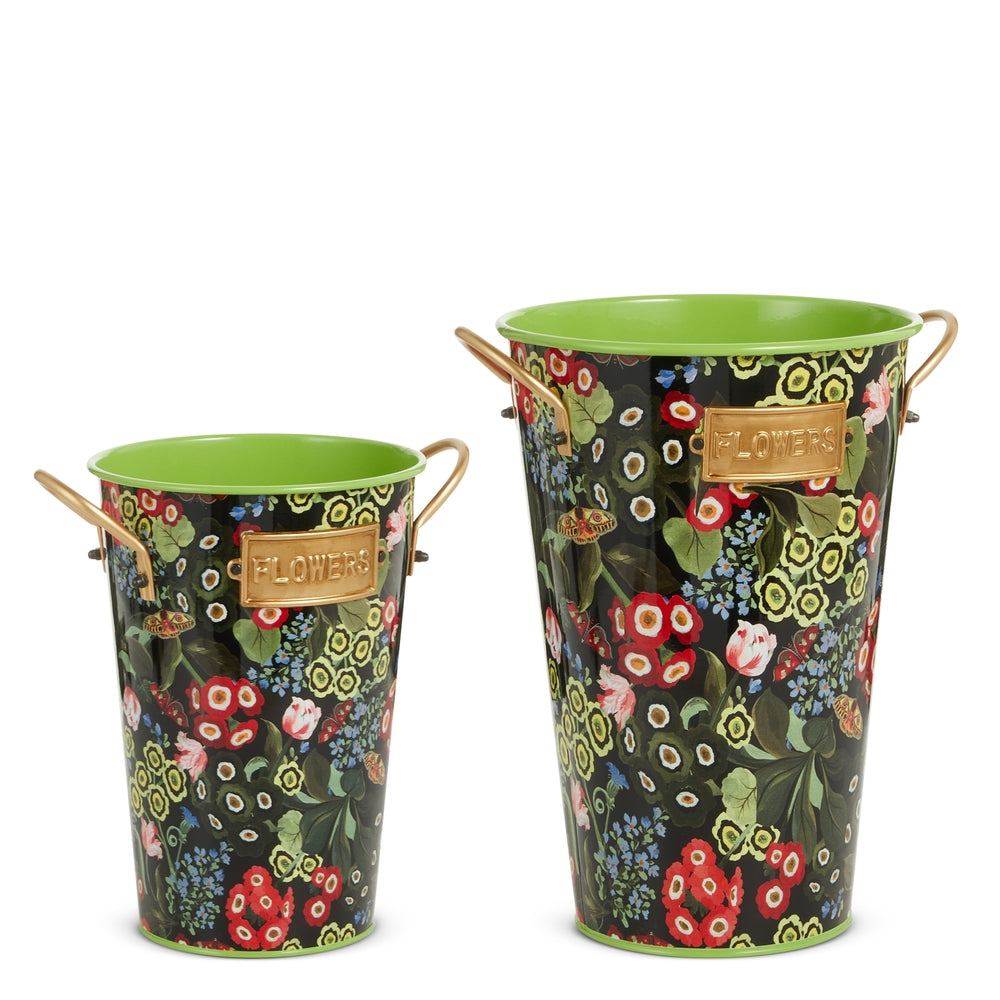 13.5" Cinerarias in Bloom Bucket Decor