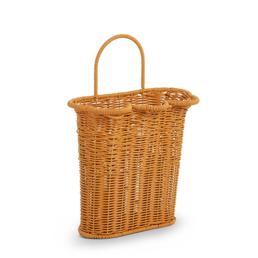 15" Hanging Outdoor Wicker Basket
