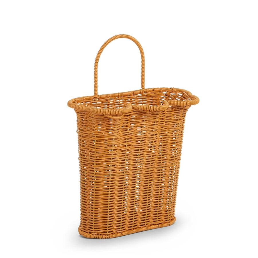 15" Hanging Outdoor Wicker Basket