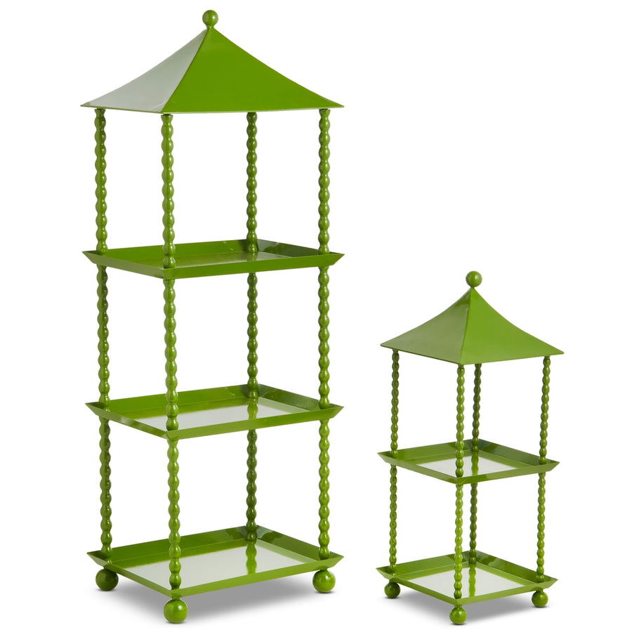 48.5" Beaded Pagoda Tiered Shelves