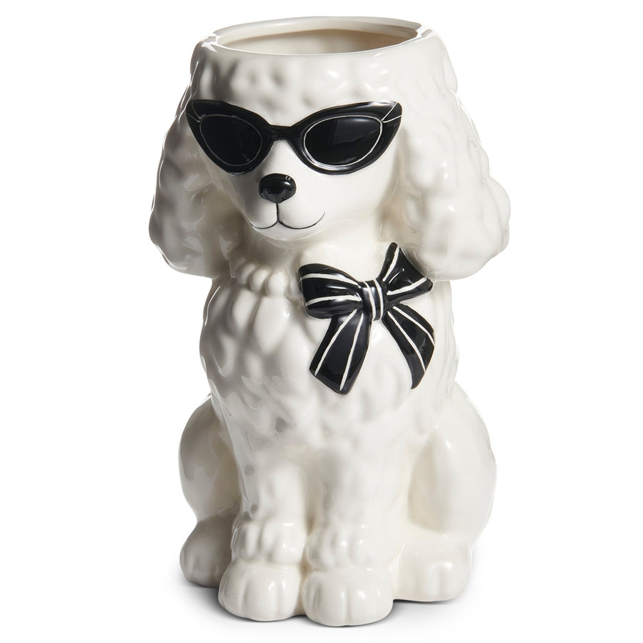 8.5" Chic Poodle Vase