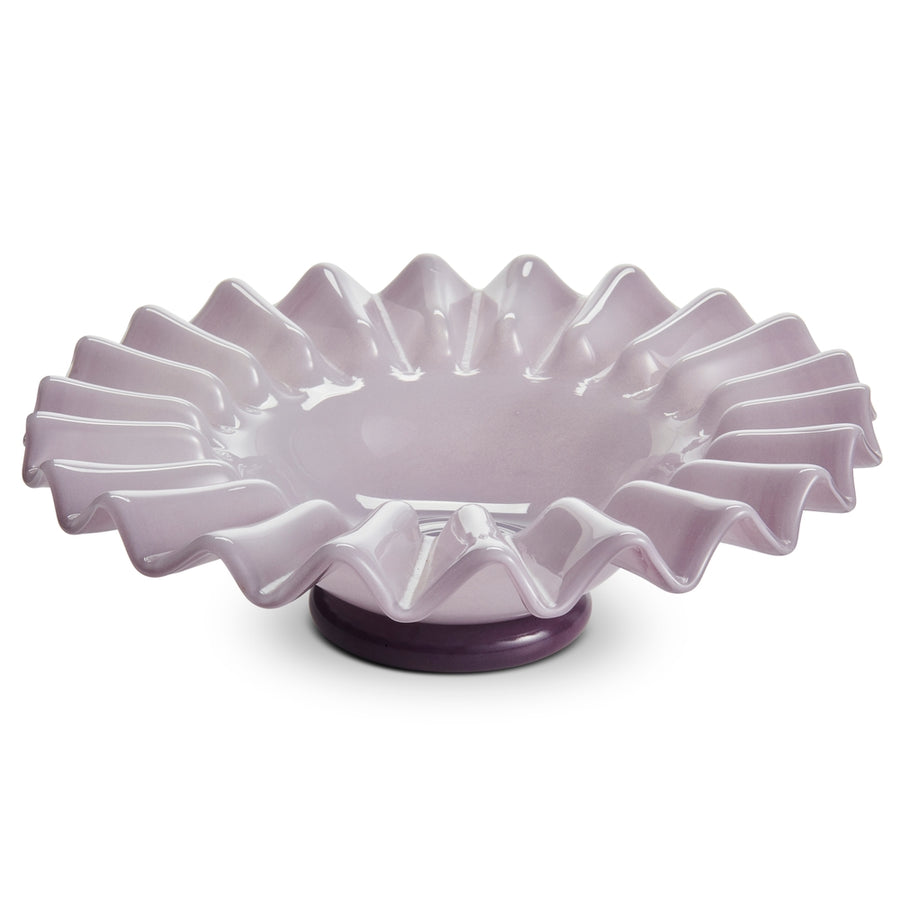 9.75" Shallow Purple Ruffle Container
