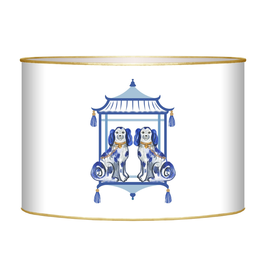Imogene Staffordshire Dogs On White Letterbox