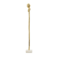 Elegant Gold Roman Statue with Marble Base for Modern Décor